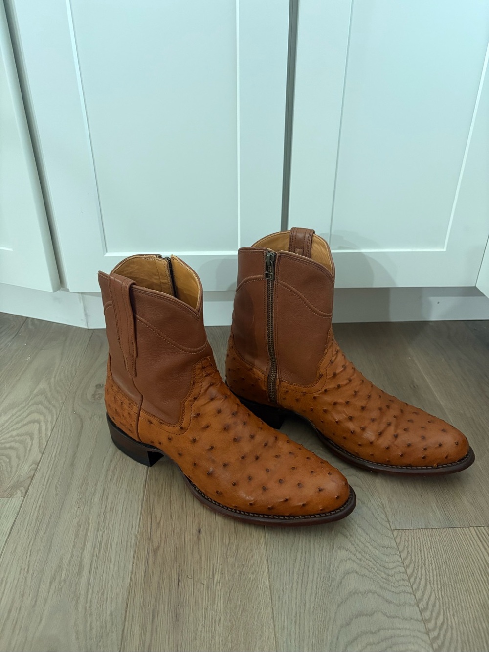 Tecovas The Dean Men's Pecan Ostrich Western Boots 10 D
